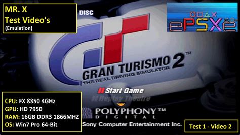 Epsxe Psx Gran Turismo Pal Version Test Video