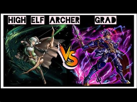 High Elf Archer Vs Grad Fast Clear Grand Summoners Youtube