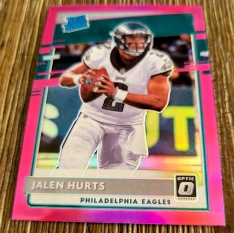 Panini Donruss Optic Rated Rookies Pink Prizm Jalen Hurts