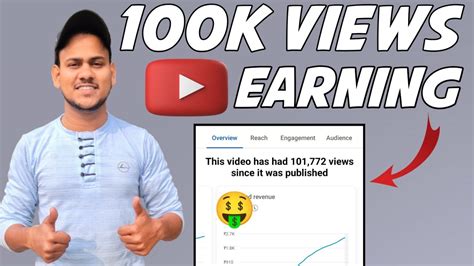 How Much Money Gives For 100k Views Youtube Earning Per 100k Views