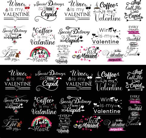 Love Quotes for Valentine's Day Bundle 4835493 Vector Art at Vecteezy