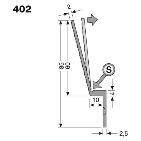 Küberit Schräg Winkel Typ 402 270 Cm Alu Natur F0 270 Cm 402270