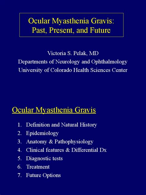 Ocular Myasthenia Gravis Guest Lecture Pdf Neuromuscular Junction