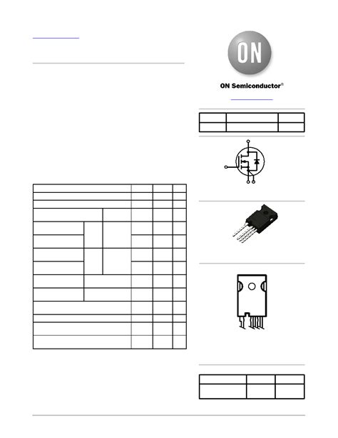 NTH4L040N120SC1 Datasheet 1 8 Pages ONSEMI MOSFET SiC Power