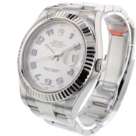 Rolex Datejust Ii Grey Dial Stainless Steel And 18k White Gold 41mm 116334gao