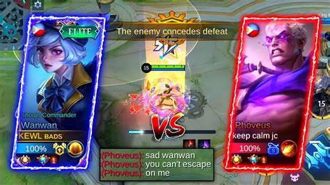 Wanwan Vs Top Global Phoveus The Best Anti Wanwan Fighter Mlbb