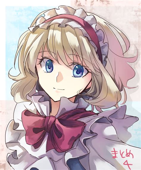 Safebooru 1girl Alice Margatroid Ascot Blonde Hair Blue Eyes Capelet