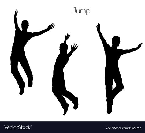 Man In Jump Pose On White Background Royalty Free Vector