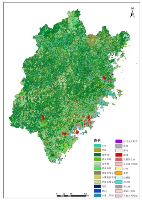 厦门大学2008年11省市土地利用栅格数据加工技术服务 服务案例 地理国情监测云平台