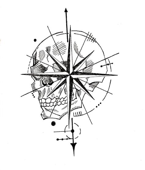 Compass Tattoo Drawing Skill