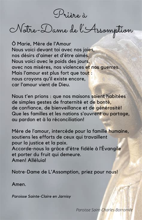 Prière N D de l Assomption Paroisse Saint Charles Borromée