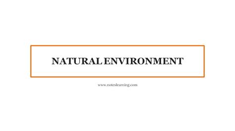 Business Natural Environment [PPT] - Notes Learning