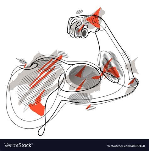 muscular hand  bodybuilder showing strong vector image