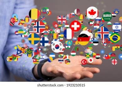 Globe International World Flags High Quality Stock Photo