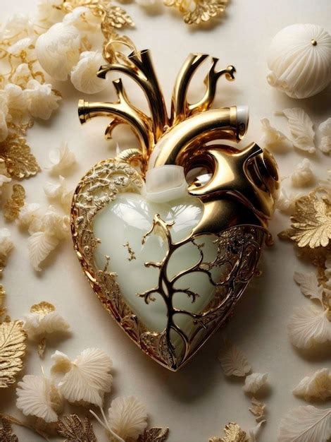 Premium Photo A Golden Heart