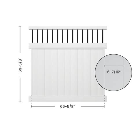 Outdoor Essentials Lakewood 6 Ft H X 6 Ft W White Privacy Vinyl