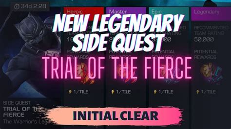 Mcoc New Side Quest Trial Of The Fierce Completion Best Champions To Use Full Guide