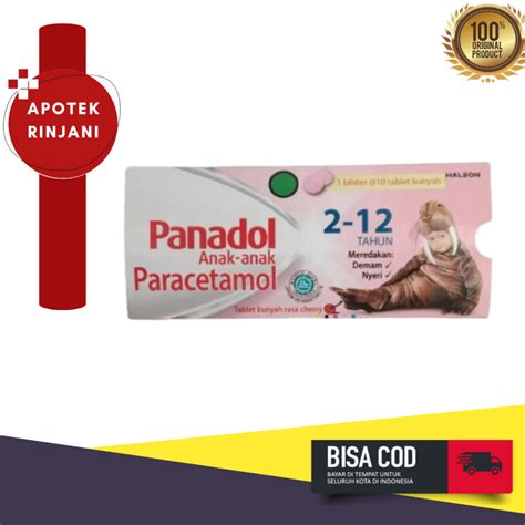 Jual Panadol Anak Chewable 10 Tablet Kunyah Shopee Indonesia