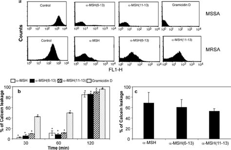 Membrane Permeabilization Of S Aureus Atcc 29213 By ␣ Msh 6 13 And ␣ Download Scientific