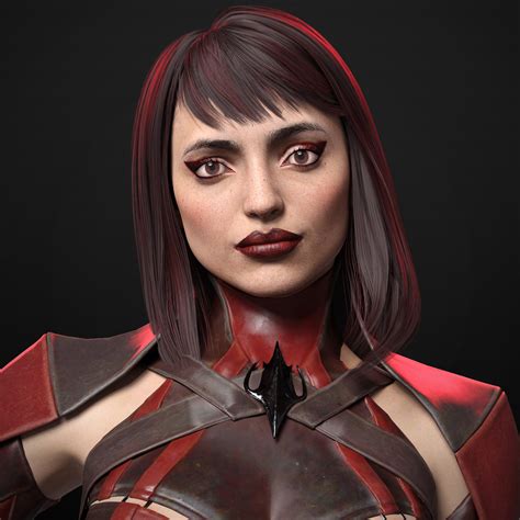 Artstation Mortal Kombat 11 Skarlet Default Outfit Resources