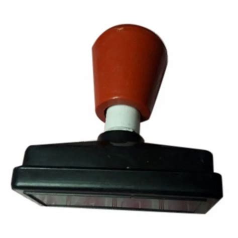 Black And Red Body Plastic Inch Pre Ink Stamp For Office And