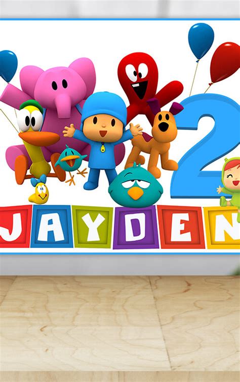 Pocoyo Birthday Backdrop