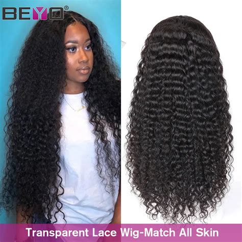 Beyo perruque Lace Frontal Wig 360 brésilienne naturelle cheveux