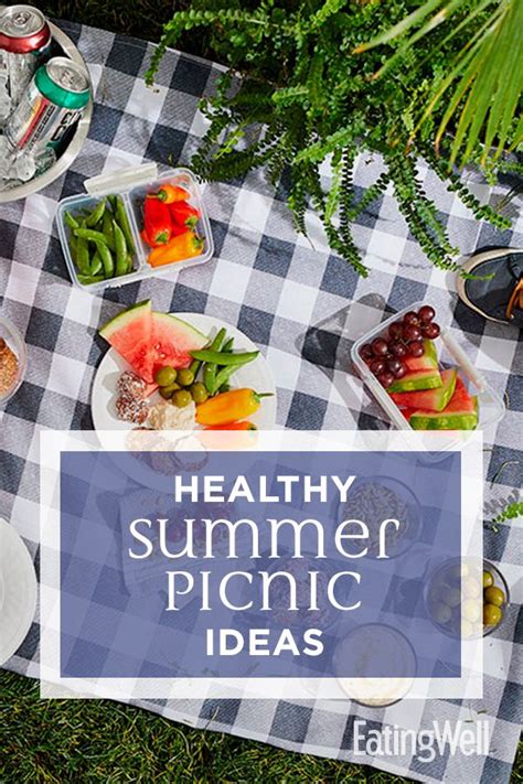 A Picnic Table With Food On It And The Words Healthy Summer Picnic Ideas