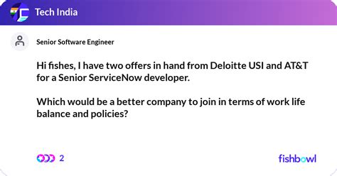 Hi Fishes I Have Two Offers In Hand From Deloitte Fishbowl