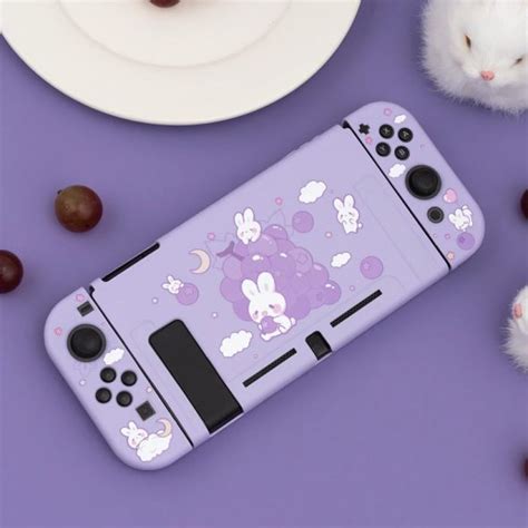 Kawaii Grape Bunny Nintendo Switch Case Ookawaii