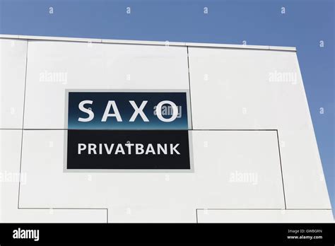 Saxo Bank Logo On A Wall Stock Photo Alamy