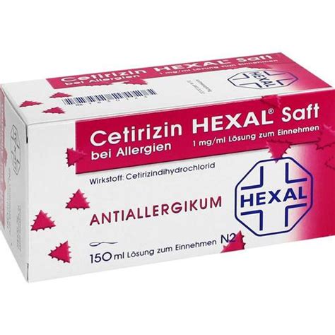 Cetirizin Hexal Saft Bei Allergien Loesung Zum Einnehmen Ml Bei