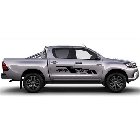 2x Toyota Hilux 4x4 Side Vinyl Graphics Decal Stripe Stickers Shopee