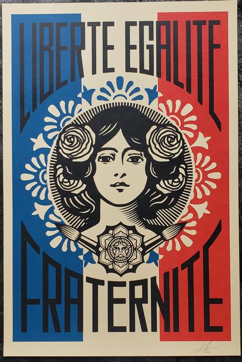 Shepard Fairey Liberté égalité Fraternité Obey Giant Hand Etsy