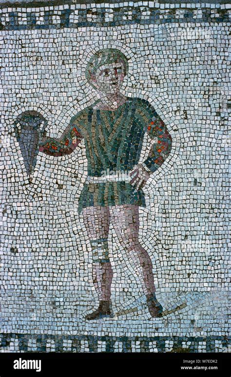 Floor mosaic from a Roman villa. Artist: Unknown Stock Photo - Alamy