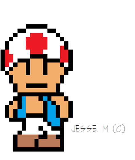 Pixel Toad - Mario! by PixelJesse on DeviantArt