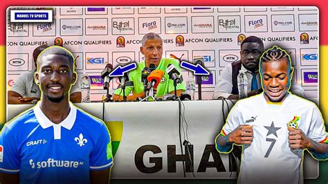 GHANA VS C A R BLACK STARS COACH CHRIS HUGHTON SPEAKS ON FATAWU