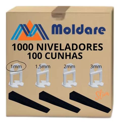 1000 Espaçadores Nivelador Slim 100 Cunhas Slim Moldare Frete grátis