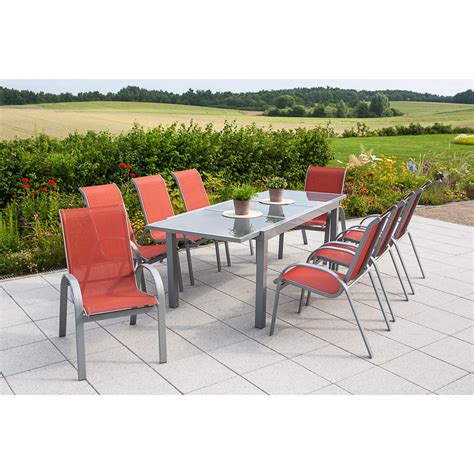 Merxx Gartenm Bel Set Amalfi Tlg Terracotta Mit Ausziehtisch