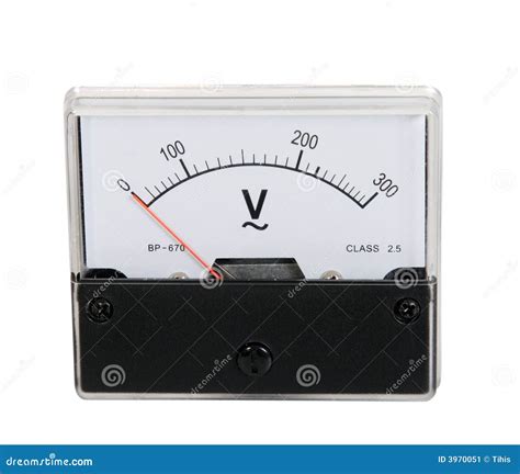 Analog Voltmeter Stock Image Image Of Industrial Isolated 3970051