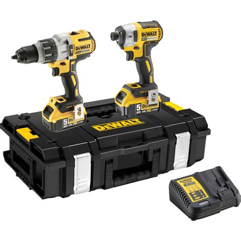 DeWalt DCK276 18V XR Combi Drill Impact Driver Twin Pack 2 X 5 0Ah