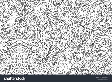 Beautiful Abstract Coloring Book Page Linear Stock Vector Royalty Free