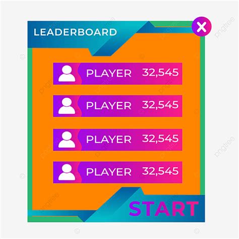 Game Leaderboard Ranking Vector Hd Png Images Gaming Leaderboard With