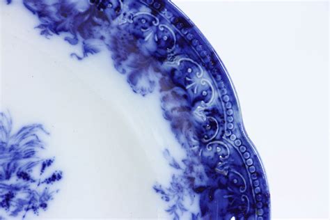 Lot Detail English Flow Blue Turkey Platter Marked Wedgwood