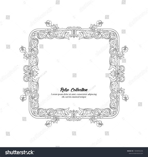 Border Frame Label Rococo Victorian Renaissance Stock Vector Royalty