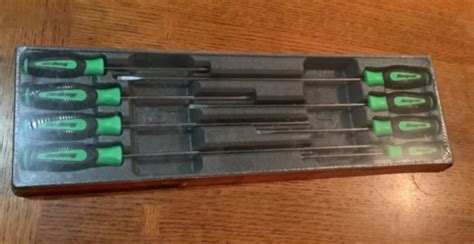 New Snapon Instinct Green Soft Handled Pc Cabinet Screwdriver Set