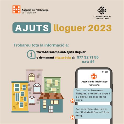 Ajuts Lloguer 2023 Consell Comarcal Del Baix Camp