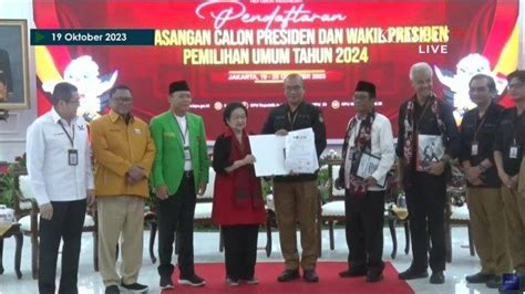 Resmi Ganjar Mahfud Md Daftar Capres Cawapres Ke KPU RI