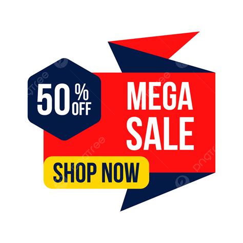 Banner De Oferta De Mega Venta De Hasta 50 De Descuento Compre Ahora