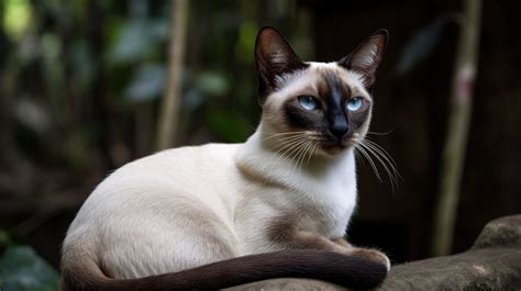 Cat Eyes Siamese Sitting Down With Blue Backgrounds | JPG Free Download ...